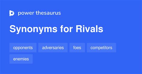 rivalries definition|rival synonym.